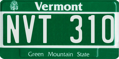 VT license plate NVT310