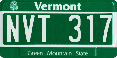 VT license plate NVT317