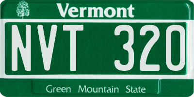 VT license plate NVT320