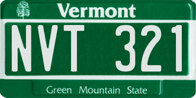 VT license plate NVT321