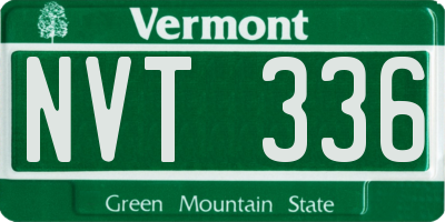 VT license plate NVT336