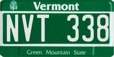 VT license plate NVT338