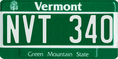 VT license plate NVT340