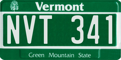 VT license plate NVT341