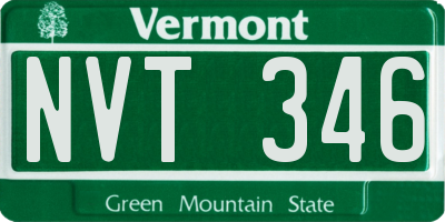 VT license plate NVT346