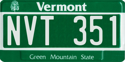 VT license plate NVT351