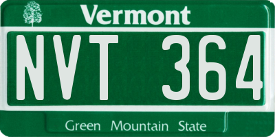 VT license plate NVT364