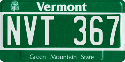 VT license plate NVT367