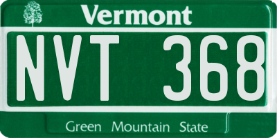 VT license plate NVT368