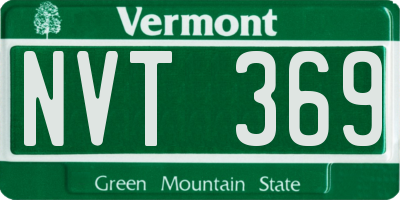 VT license plate NVT369