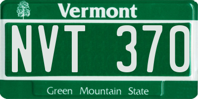 VT license plate NVT370