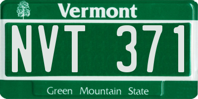 VT license plate NVT371