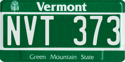 VT license plate NVT373