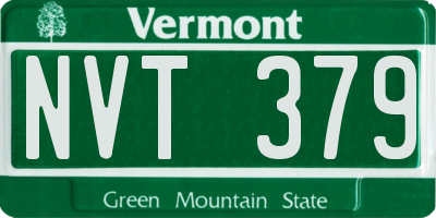 VT license plate NVT379