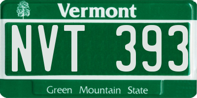 VT license plate NVT393