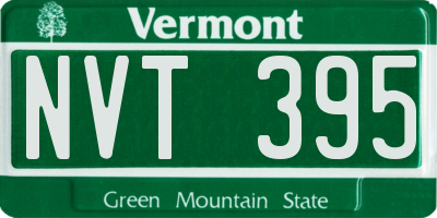VT license plate NVT395