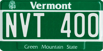 VT license plate NVT400