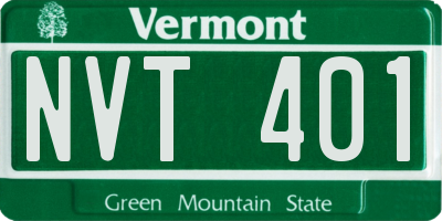 VT license plate NVT401