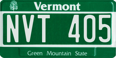 VT license plate NVT405