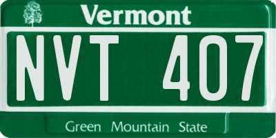 VT license plate NVT407
