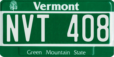 VT license plate NVT408