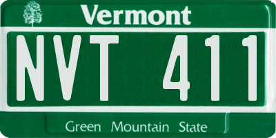 VT license plate NVT411