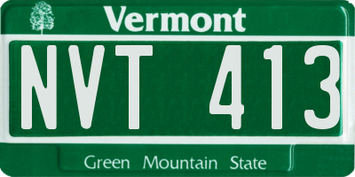 VT license plate NVT413