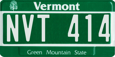 VT license plate NVT414