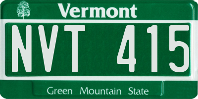 VT license plate NVT415