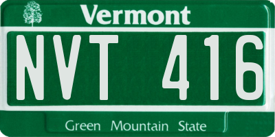 VT license plate NVT416