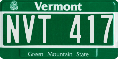 VT license plate NVT417