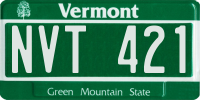 VT license plate NVT421