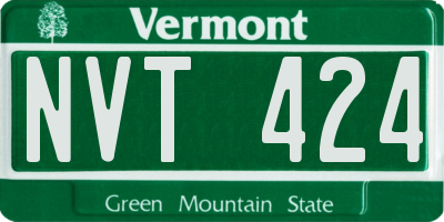 VT license plate NVT424