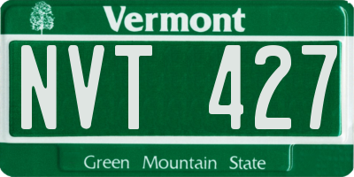 VT license plate NVT427