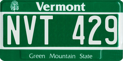 VT license plate NVT429