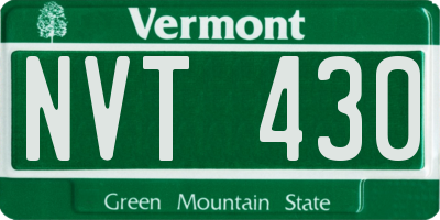 VT license plate NVT430
