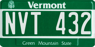VT license plate NVT432