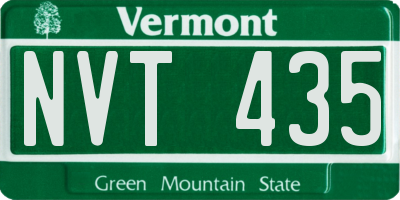 VT license plate NVT435