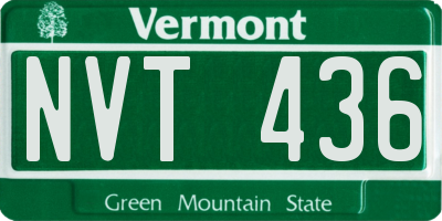 VT license plate NVT436