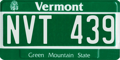 VT license plate NVT439