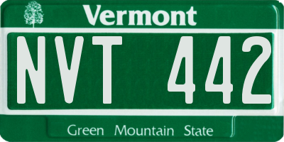 VT license plate NVT442