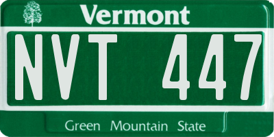 VT license plate NVT447