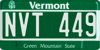 VT license plate NVT449