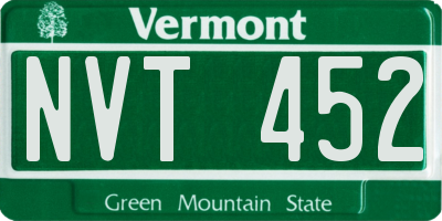 VT license plate NVT452