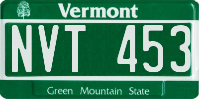 VT license plate NVT453