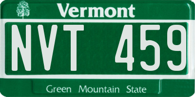 VT license plate NVT459