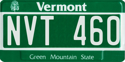 VT license plate NVT460