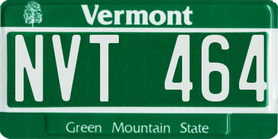 VT license plate NVT464