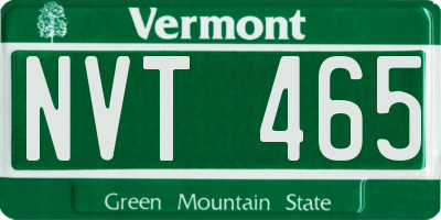 VT license plate NVT465
