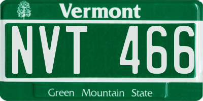 VT license plate NVT466
